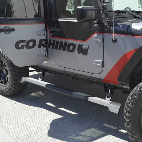 Estribos Eléctricos Go Rhino Jeep Wrangler Jk 07-18 4puerta