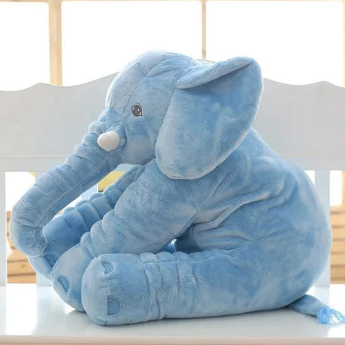 Almofada Elefante Pelúcia Travesseiro Bebê Antialérgico 80cm