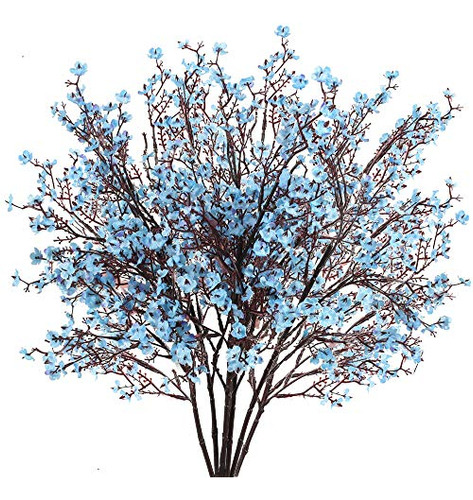 Flores Artificiales De Seda Pack De 6 (azul)
