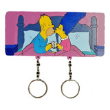 Portallaves Los Simpsons 1 (con Ganchos Extra) Madera/mdf 