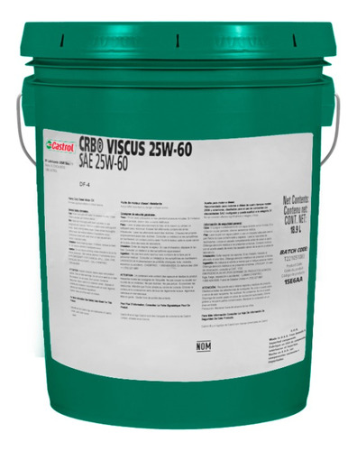 Cubeta Aceite Castrol Viscus Diesel Sae 25w60 18.9 Litros