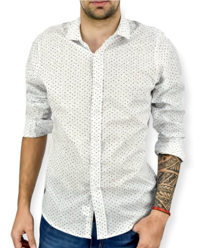 Camisa Manga Larga Entallada Shapes | Moha [130386]