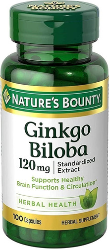 Ginkgo Biloba Natures Bounty 120 Mg Ayuda A La Memoria