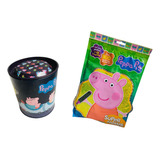 Combo Peppa Pig Alcancia Espacial + Libro Para Colorear