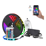 Tira Led 5050 Rgb Multicolor 5m Bluetooth App Y Eliminador