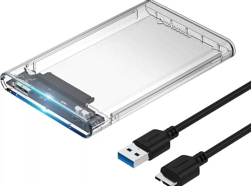 Caja Externa Case Disco Duro Sata 2.5 Usb 3.0 Transparente