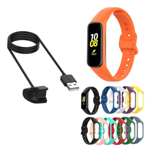 Cargador + Malla Pulsera Para Reloj Samsung Fit2 R220 Fit 2