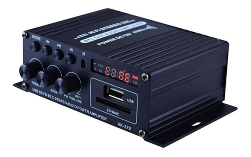 Mini Amplificador De Audio Bluetooth 12v Fm Usb