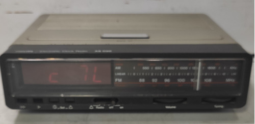  Rádio Relogio Philips Antigo 110/220v - Com Defeito
