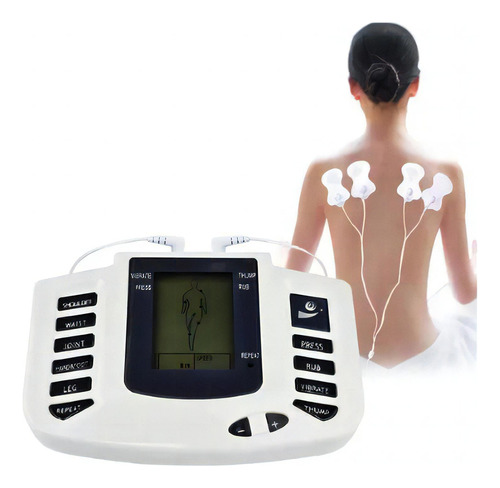 Aparelho Para Fisioterapia Digital Massagem Eletrochoque Cor Branco 110v/220v