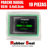 10pz Parche Radial Con Cuerda P Repara Llanta 6.4x8.3cm Rs10