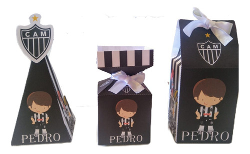 Kit 30 Caixinhas Festa Aniversario Tema Atletico Mineiro