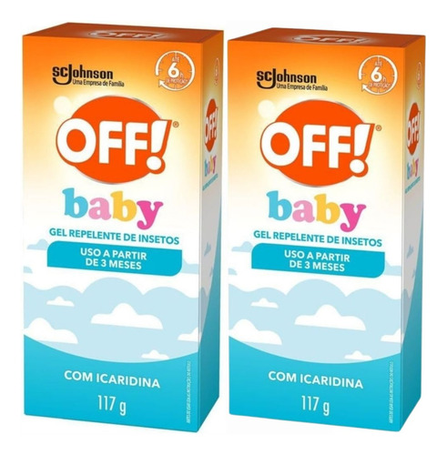 Kit Gel Repelente De Insetos Johnson Off! Baby 117g Com 2