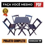 Projeto Cadeira E Mesa Dobrável Bar Português