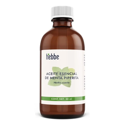 Aceite Esencial de Menta Piperita Puro Orgánico Hebbe Cosmetics 50 ml | Meses sin interés
