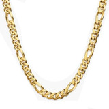 Collar Cadena Oro 24k 5mm Figaro Usa 18-28 
