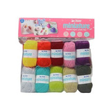 Kit Lanas Miniature Tejer Amigurumi 10colores 10gr Cisne