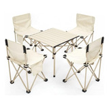 Set Mesa De Picnic + 4 Sillas Plegable