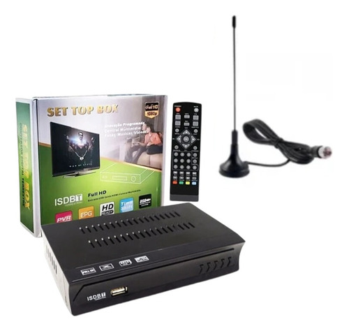 Kit Decodificador, Antena Tv Digital Hd Isdb-t Norma Chilena