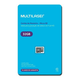 Cartão De Memória Micro Sd 32gb Classe 10 Lacrado Full Hd