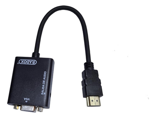 Adaptador Hdmi A Vga Color Negro Radox 130-076