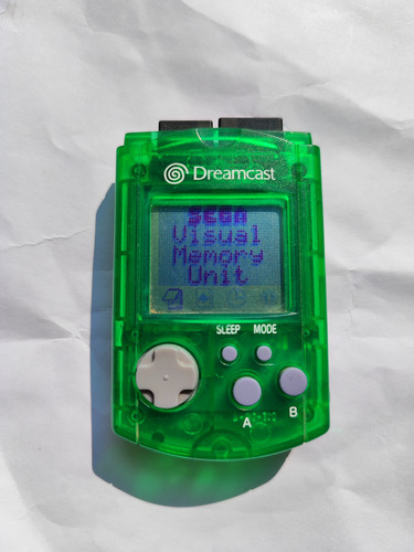 Vmu Memoria Para Sega Dreamcast Verde Transparente