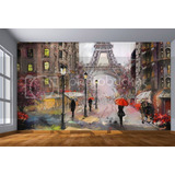 Papel Adesivo Paris Torre Casal Chuva 2m² Tra30