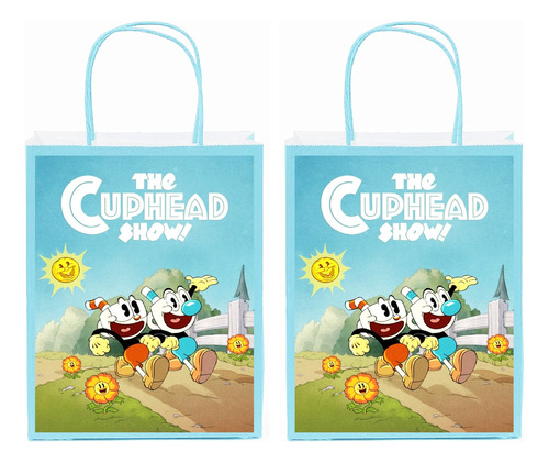 Bolsas Kraft The Cuphead Para Dulces Cotillón X 12