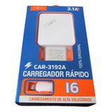 Carregador Celular Rápido 2 Usb 3.1a + Cabo I6 Inova