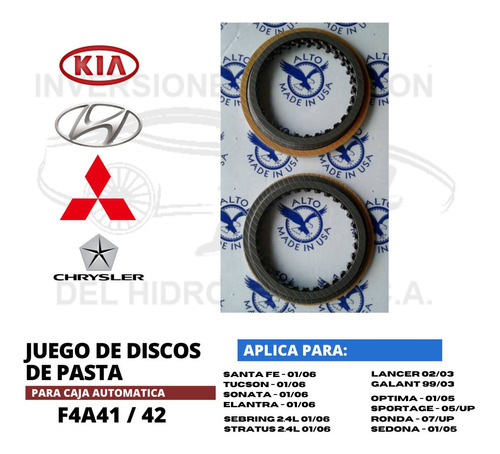 Master Kit F4a41 / F4a42 Tucson Elantra Lancer Kia Sportage Foto 4