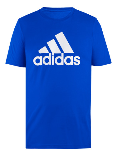 Playera adidas Casual Basic Hombre Azul