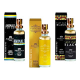 Kit 3 Perfume Masculino Amakha Paris Animals Fast Fortune