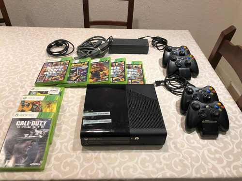 Xbox 360 Elite 4gb + 10 Juegos + 4 Controles C/cargadores