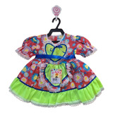 Vestido Infantil Bebê Estampado Festa Junina Cores Diversas