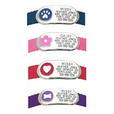 Luckypet Tag Collar De La Joyería Para Perros Y Gatos, Graba