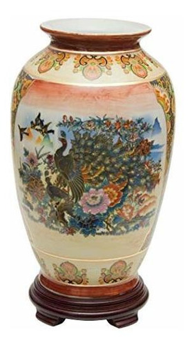 Oriental Furniture - Florero De Tung Chi De Porcelana Satsum