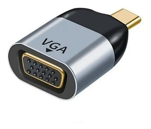 Adaptador De Video Vga Para Type-c Monitor Projetor 2ª Tela