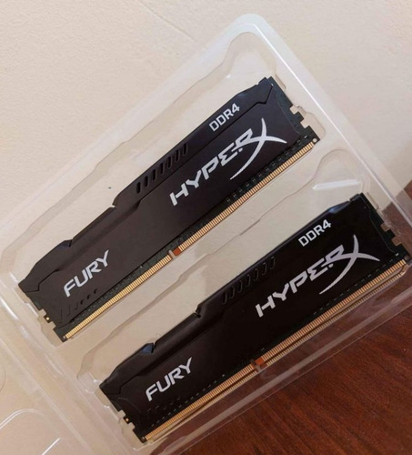 Memoria Ram Fury Gamer Color Negro 2x4gb Hyperx Hx424c15fb/4