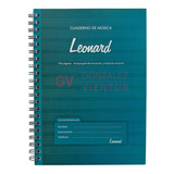 Cuaderno Pentagramado Leonard A4 Espiralado De 50 Hojas