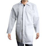 Bata De Laboratorio Unisex Gabardina Algodón Talla 28 A 42