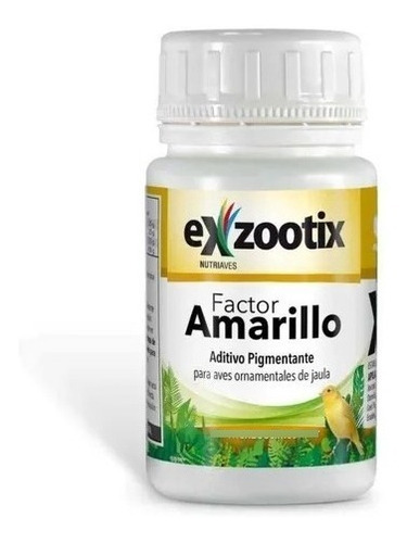 Pigmentante Canarios Aves Jaula Factor Amarillo 80g Exzootix