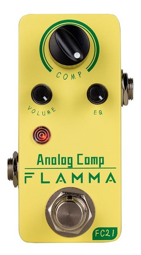 Pedal Flamma Fc21 Mini Analog Compressor - Pd1179 Cor Amarelo