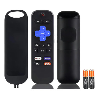 Domoko Control Remoto Para Roku Tv Compatible Con Hisense, Aiwa, Atvio, Daewoo, Hkpro, Jvc, Sharp Y Sansui, Con Funda Protectora | Meses sin interés