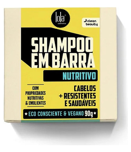 Shampoo Em Barra Nutritivo 90g Lola Cosmetics