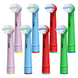 8 Pcs Cabezale Repuesto Cepillo Niños Compatible Oralb Braun