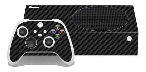 Skin Pelicula Adesiva Carbono Preta Para Xbox Series S