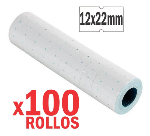 100 Rollos Para Etiquetadora Rotuladora Por 10000 Etiquetas