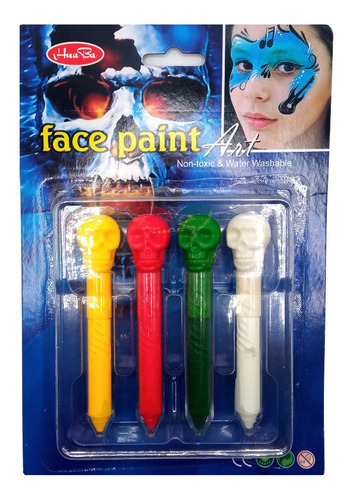 Set 4 Lapices Maquillaje Facial Infantil Pintura Artistica