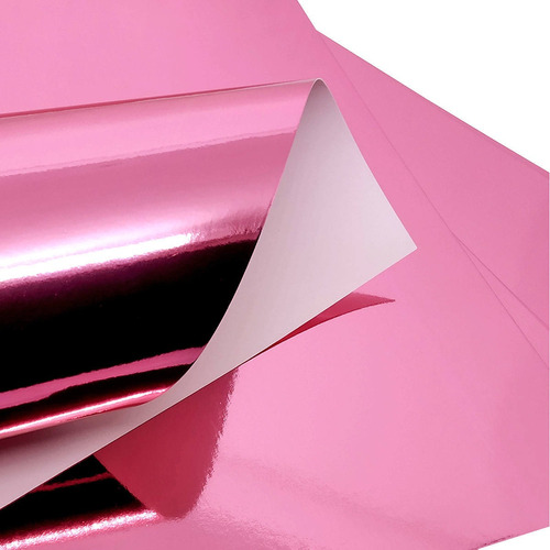 Papel Laminado 250g A4 Colorido Artesanato Enfeites 10 Fls Cor Rosa