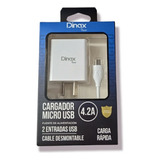 Pack X10 Cargadores Micro Usb V8 Carga Rápida 4.2a - Dinax